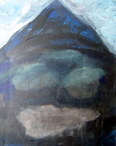 Nebelberg Acryl, 101 x 80,5 cm, o.J.